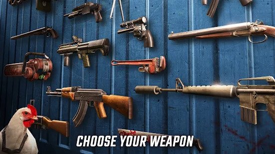 large variety of weapons