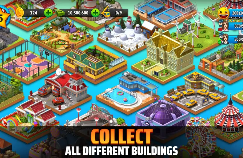 collect all buildings